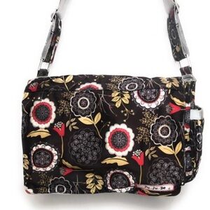 Ju-Ju-Be Black and Red Floral Diaper Bag
